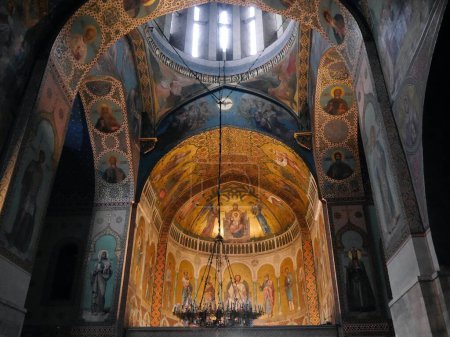 Foto de Impresionantes frescos en las paredes, catedral ortodoxa Sioni, Tiflis, Georgia. Foto de alta calidad - Imagen libre de derechos