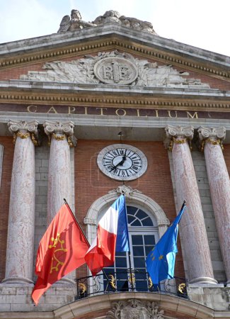 Close up of Le Capitole, city hall building, Toulouse, France. High quality photo