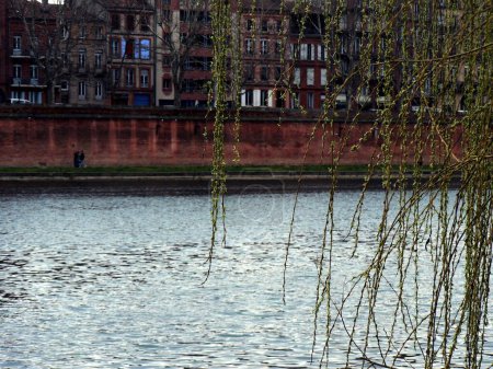 Riverside walk, by the Garonne, Toulouse, France. High quality photo