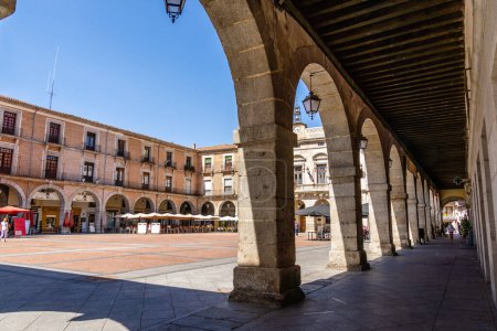 Photo for Avila, Spain - September 11, 2022: Plaza of Mercado Chico in the old town - Royalty Free Image