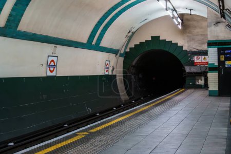 Photo for London, UK - August 25, 2023: Russell Square underground station with no people - Royalty Free Image