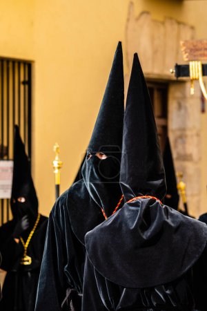 Photo for Zamora, Spain - April 7, 2023: Easter procession float during the Easter Week processions in Zamora. - Royalty Free Image