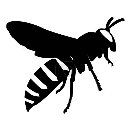 Ilustración de Diseño de plantilla de icono de logotipo de avispa vector - Imagen libre de derechos