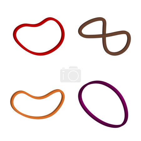 Ilustración de Elastic band rubber vector icon illustration design - Imagen libre de derechos