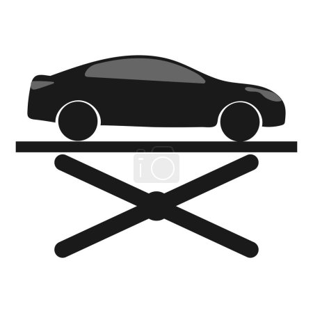 Illustration for Car lift hydraulic icon vector illustration design - Royalty Free Image