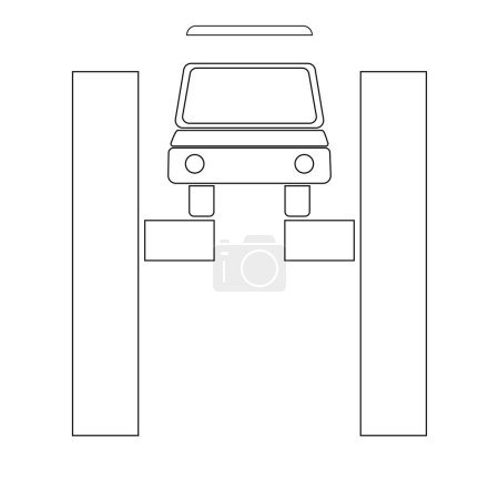 Illustration for Car lift hydraulic icon vector illustration design - Royalty Free Image