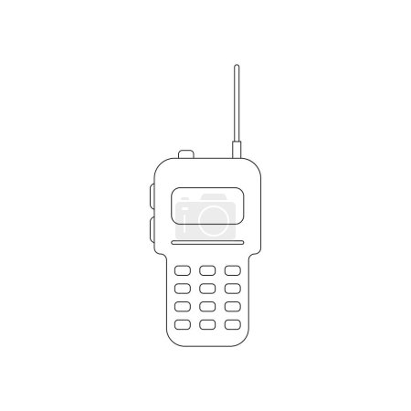 Ilustración de Walkie talkie icono vector ilustración diseño - Imagen libre de derechos