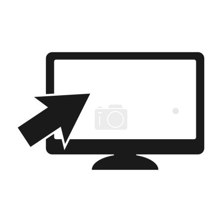 Téléchargez les illustrations : Monitor vector icon illuatration dsign - en licence libre de droit