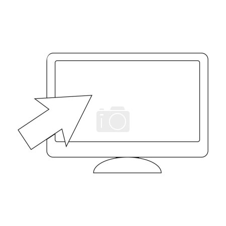 Téléchargez les illustrations : Monitor vector icon illuatration dsign - en licence libre de droit
