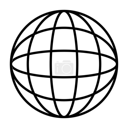 Téléchargez les illustrations : Logo globe à la mode, modèle vectoriel illustration design. - en licence libre de droit