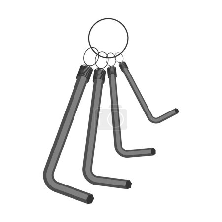 Ilustración de Allen keys icon vector illustration symbol design - Imagen libre de derechos