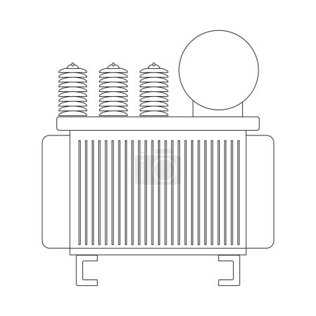 Illustration for High voltage electrical transformer icon vector symbol design - Royalty Free Image