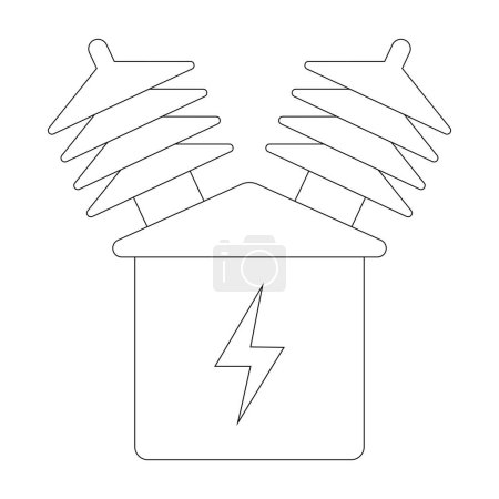 Illustration for High voltage electrical transformer icon vector symbol design - Royalty Free Image