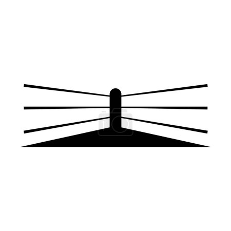 Design der Boxring-Ikone Vektor Illustration
