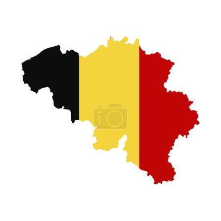 Belgien Karte Symbol Vektor Illustration Design