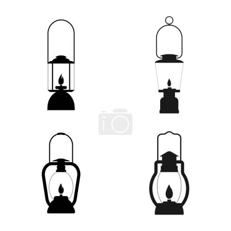 Camping Lanterne icône vectoriel illustration symbole design