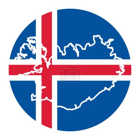 iceland flag logo vector illustration design