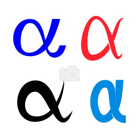 Illustration for Alpha Icon Vector Logo Template Illustration Design - Royalty Free Image