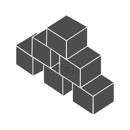 Ilustración de Apilados bloques caja icono vector ilustración diseño - Imagen libre de derechos