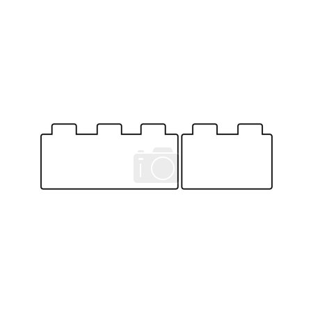 Illustration for Building block icon vector illustration symbol design - Royalty Free Image