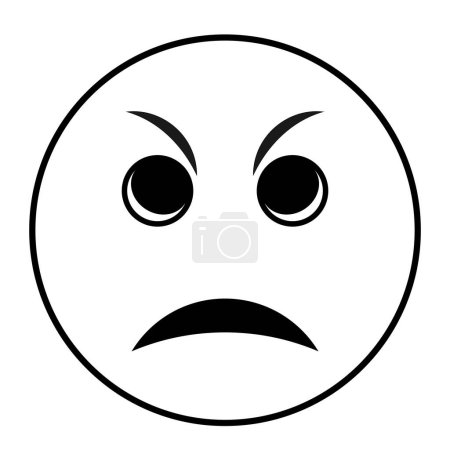 Illustration for Angry face icon vector illustration design - Royalty Free Image