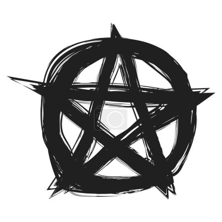 Illustration for Pentagram icon vector illustration symbol design - Royalty Free Image