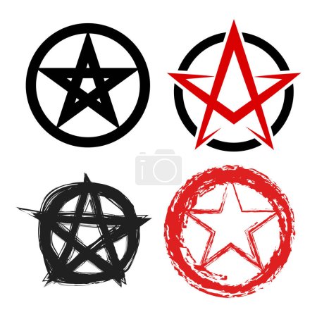 Illustration for Pentagram icon vector illustration symbol design - Royalty Free Image