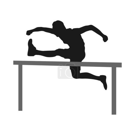 Illustration for Obstacle course running sport icon vector illustration design - Royalty Free Image