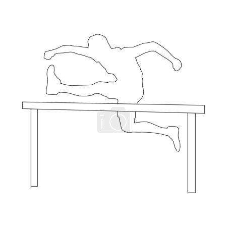 Illustration for Obstacle course running sport icon vector illustration design - Royalty Free Image