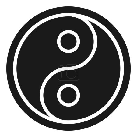 Ilustración de Yin y yan símbolo icono vector ilustración diseño - Imagen libre de derechos