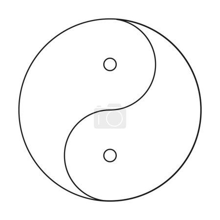 Ilustración de Yin y yan símbolo icono vector ilustración diseño - Imagen libre de derechos