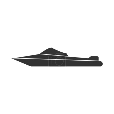Téléchargez les illustrations : Speedboat icône vectoriel illustration design - en licence libre de droit