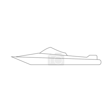 Téléchargez les illustrations : Speedboat icône vectoriel illustration design - en licence libre de droit