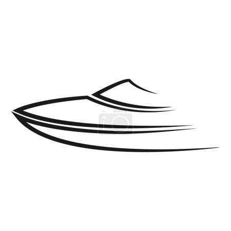 Téléchargez les illustrations : Speedboat logo vectoriel illustration design - en licence libre de droit