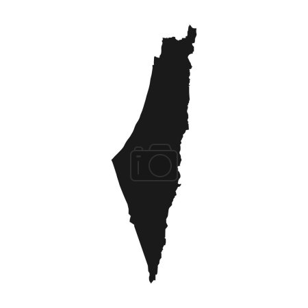 Illustration for Palestine map icon vector illustration symbol design - Royalty Free Image