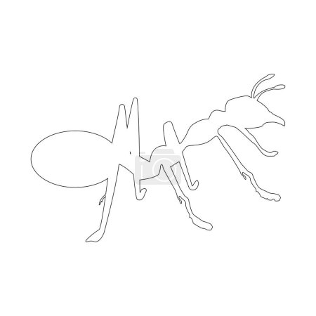 Téléchargez les illustrations : Ant icône vectoriel illustration design - en licence libre de droit