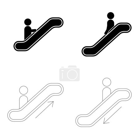 Ilustración de Escalera mecánica icono vector ilustración diseño - Imagen libre de derechos