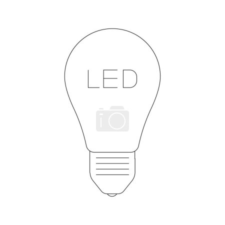 diseño de ilustración de vector de icono de luz led