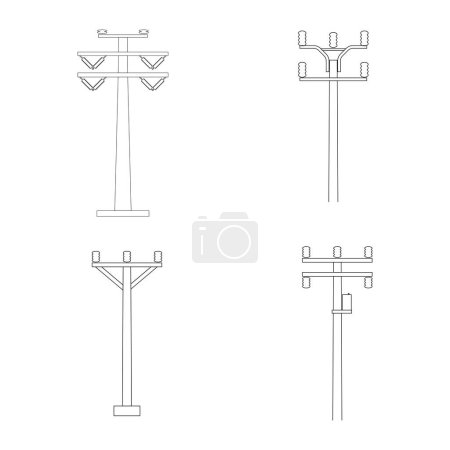 Illustration for Electric pole icon vector illustration design - Royalty Free Image