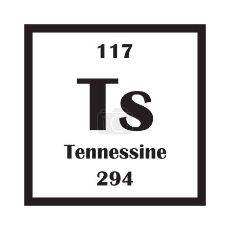 Ilustración de Tennessee elemento químico icono vector ilustración diseño - Imagen libre de derechos