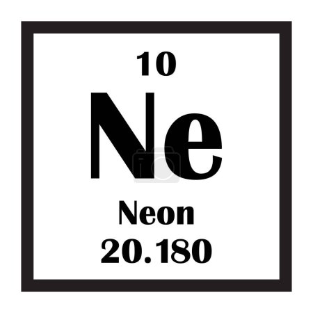 Ilustración de Neón elemento químico icono vector ilustración diseño - Imagen libre de derechos