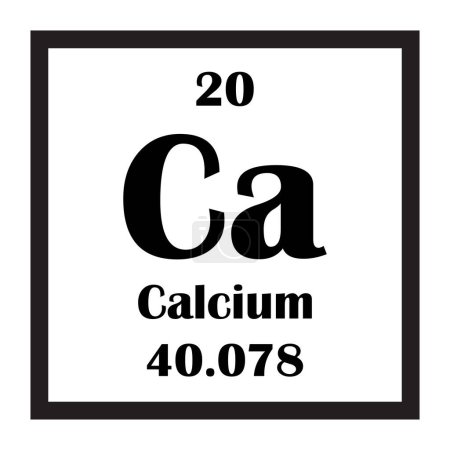Calcium élément chimique icône vectoriel illustration conception