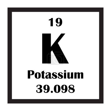 Ilustración de Potasio elemento químico icono vector ilustración diseño - Imagen libre de derechos