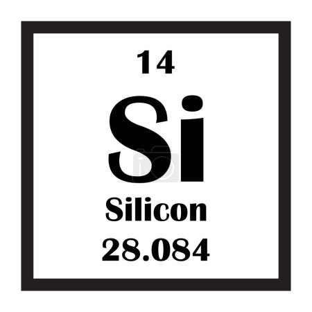 Ilustración de Silicio elemento químico icono vector ilustración diseño - Imagen libre de derechos