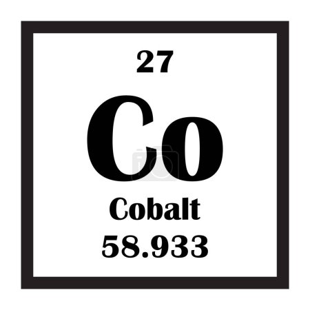 Ilustración de Cobalto elemento químico icono vector ilustración diseño - Imagen libre de derechos