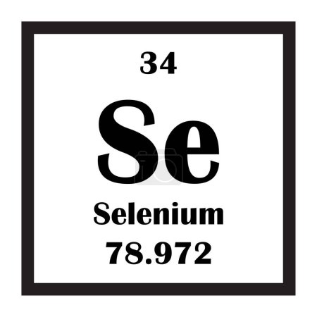 Sélénium élément chimique icône vectoriel illustration conception