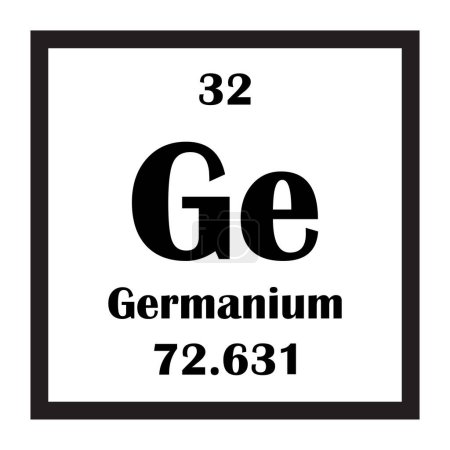 Germanio elemento químico icono vector ilustración diseño