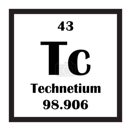 Ilustración de Tecnecio elemento químico icono vector ilustración diseño - Imagen libre de derechos