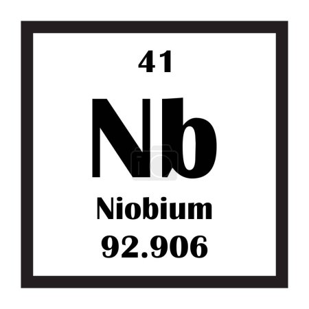 Ilustración de Niobio elemento químico icono vector ilustración diseño - Imagen libre de derechos