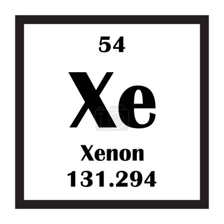 Ilustración de Xenón elemento químico icono vector ilustración diseño - Imagen libre de derechos
